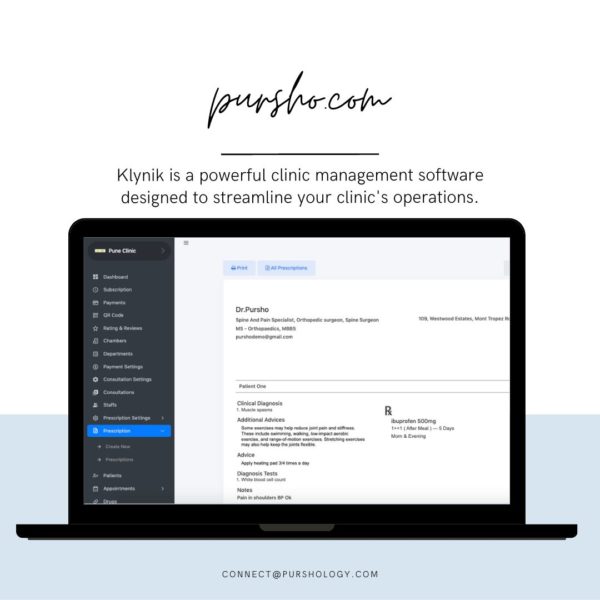  Pursho.com clinic management software
