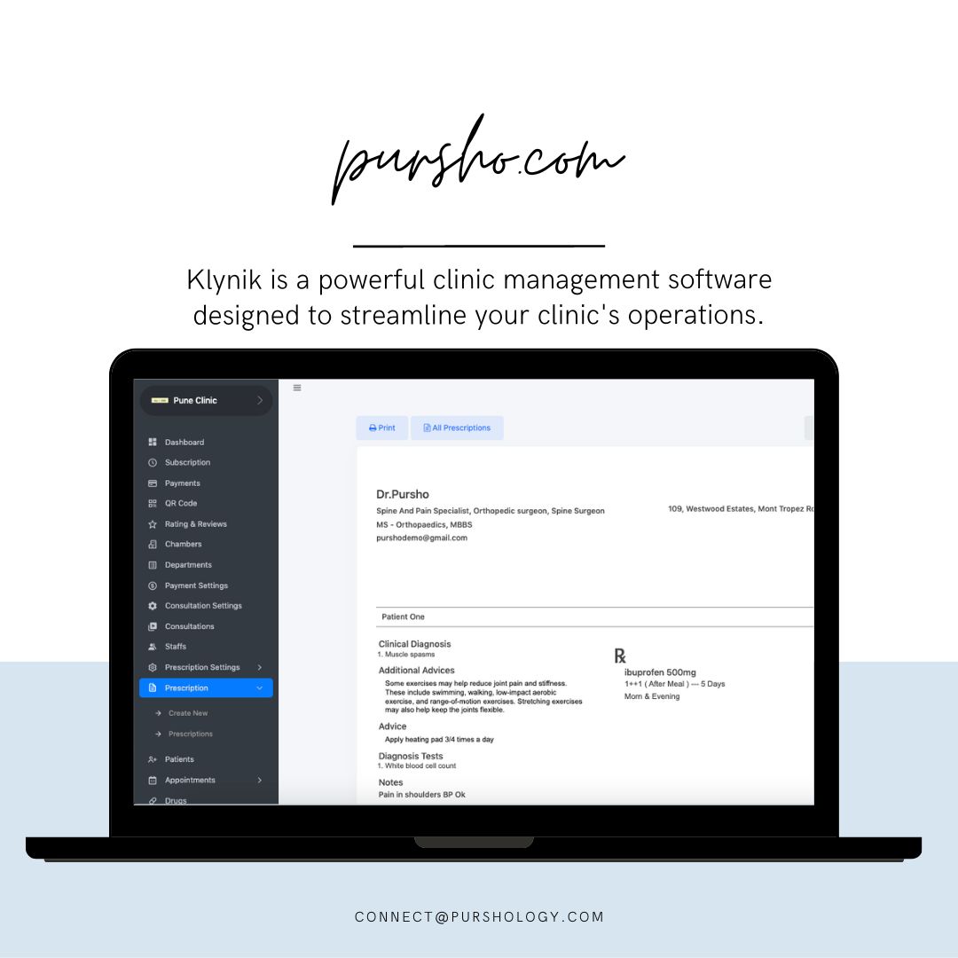  Pursho.com clinic management software
